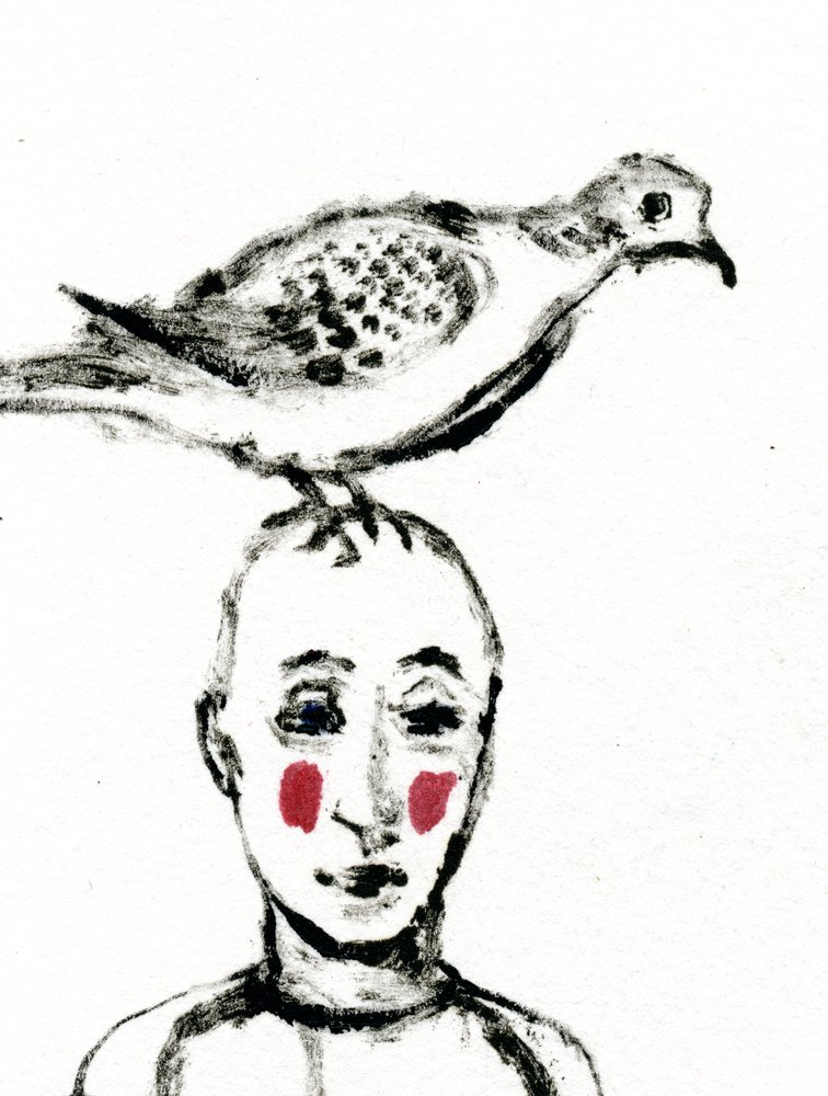 Homecoming, 2017, (olie på papir) af Gigi Sudbury