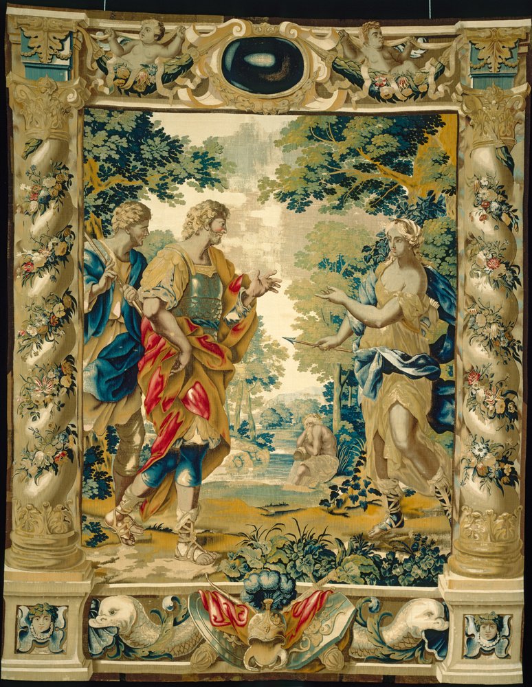 Dido og Æneas af Giovanni Francesco (1610-62) Romanelli