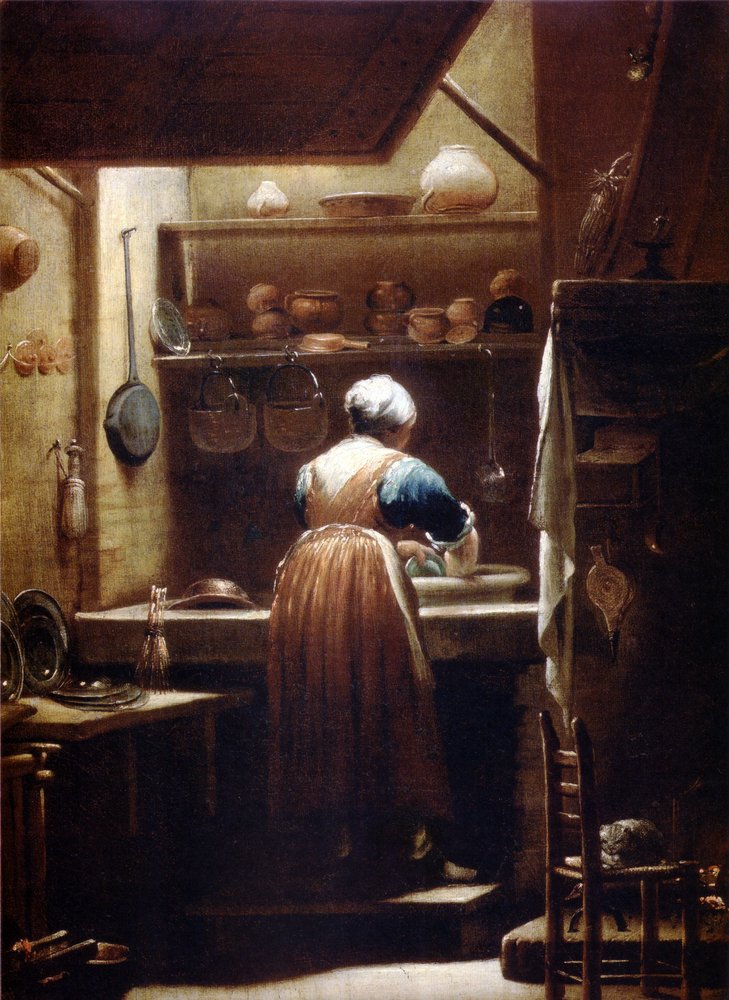 Køkkenpigen af Giuseppe Crespi