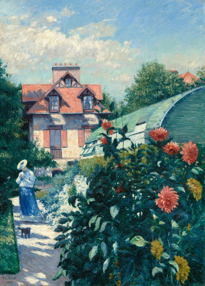 Dahliaer, Have ved Petit Gennevilliers, 1893. af Gustave Caillebotte