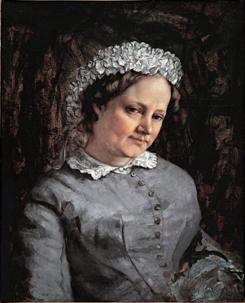 Portræt af Euphrasie Proudhon (olie på lærred af Gustave Courbet