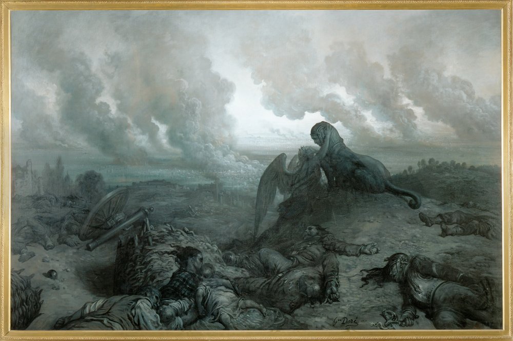 Gåden (maleri på lærred) af Gustave Dore