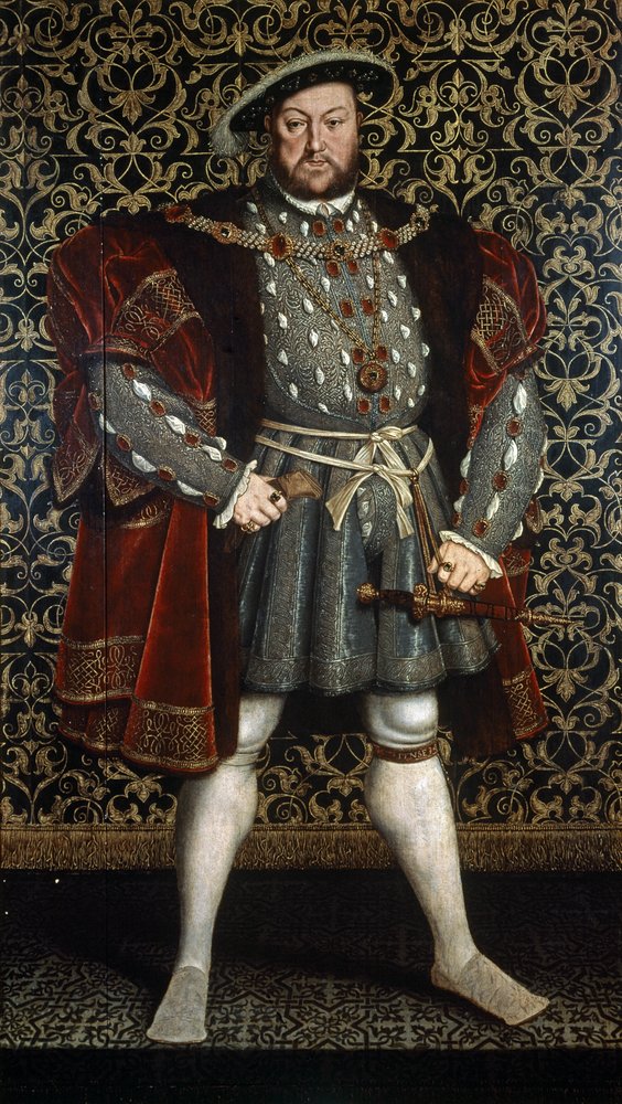 Portræt af kong Henrik 8., efter 1557 af Hans (after) Holbein the Younger