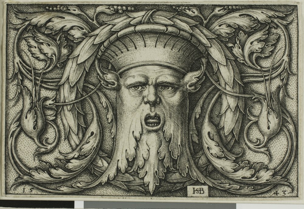Ornament med en maske af Hans Sebald Beham