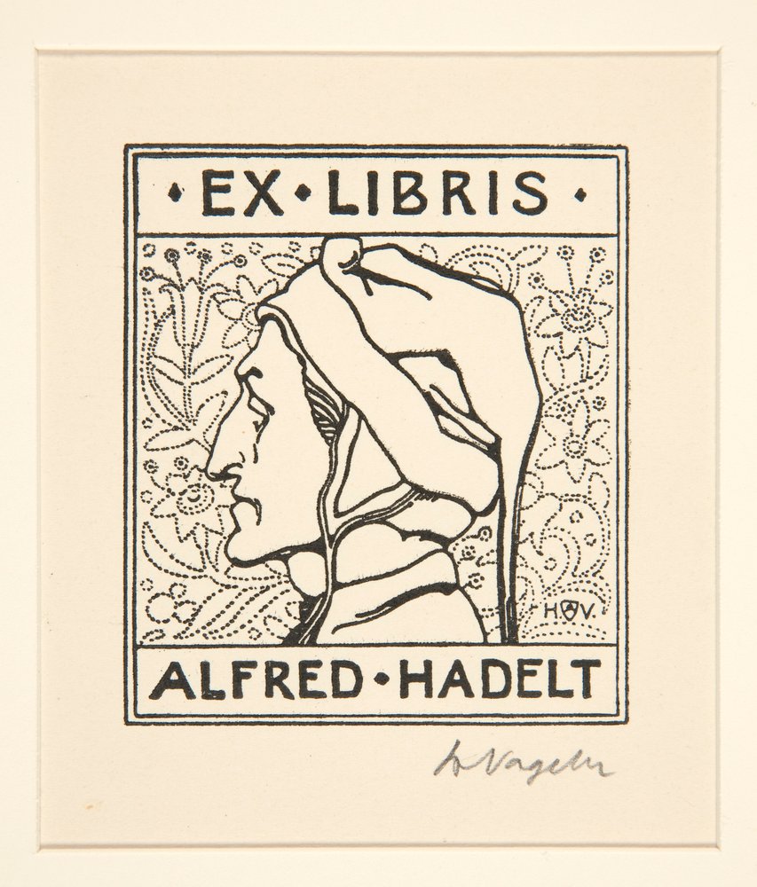 Bogplade: Alfred Hadelt af Heinrich Vogeler