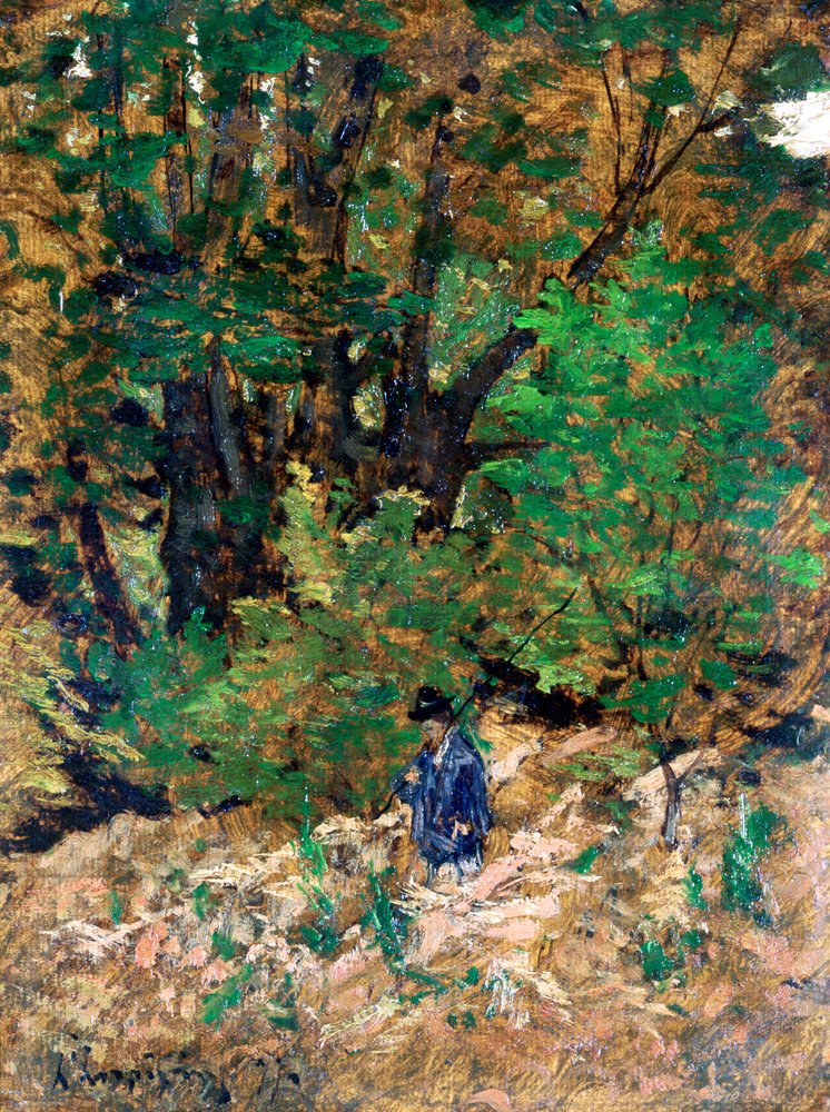 Hjemme i skoven, c1880 af Henri-Joseph Harpignies
