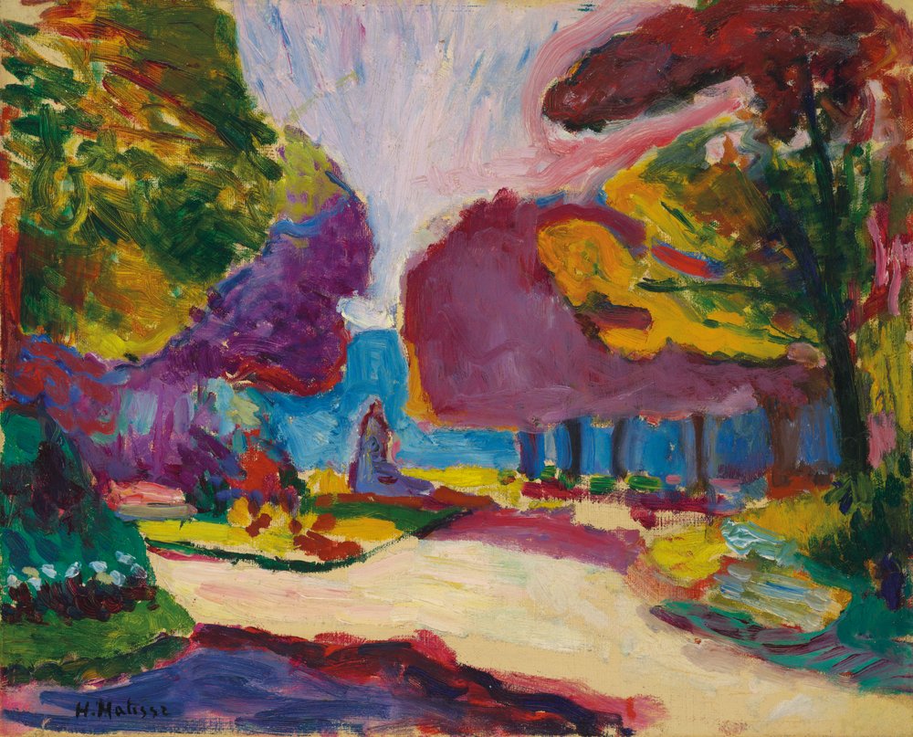Luxembourg-haven, Paris, ca. 1902 (olie på lærred) af Henri Matisse