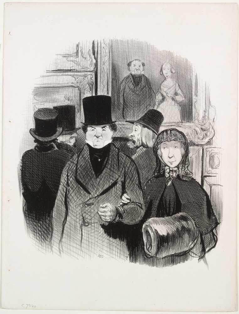 Livets smukke dage, tavle 59: Når ens portræt er på Salonen af Honoré Daumier
