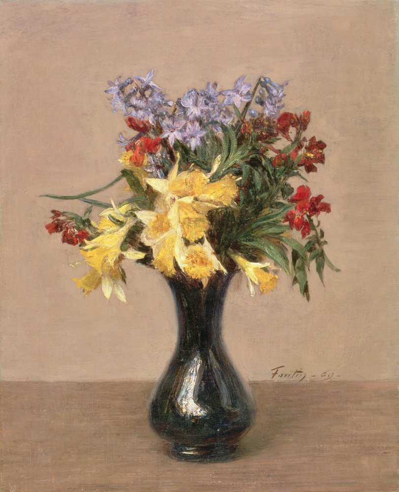 Forårsblomster, 1869 af Ignace Henri Jean Fantin-Latour