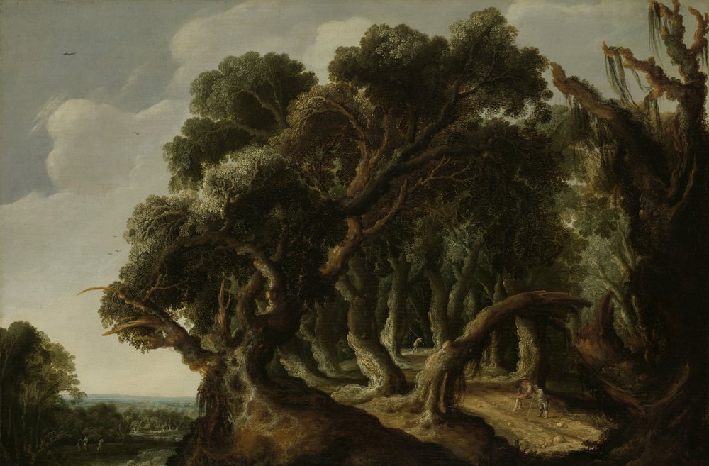 Skovklædt landskab, ca. 1633 af Jacob van Geel
