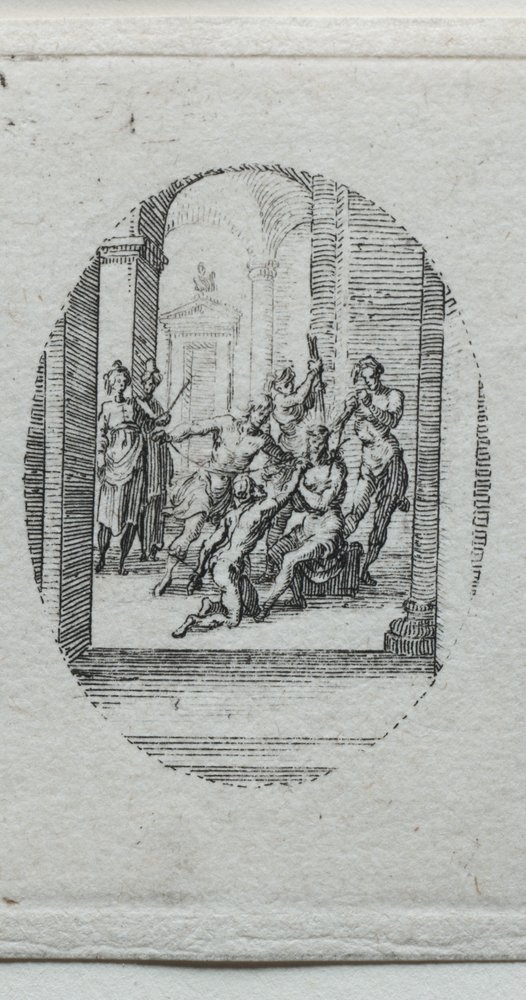 Lidenskabens mysterier: Kristus kronet med torne af Jacques Callot