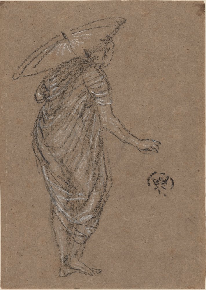Kvinde med parasol, 1870-1873. af James Abbott McNeill Whistler