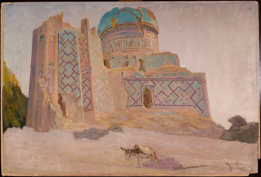 Bibi Chanum-moskeen i Samarkand. Fra en rejse til Turkestan af Jan Ciągliński