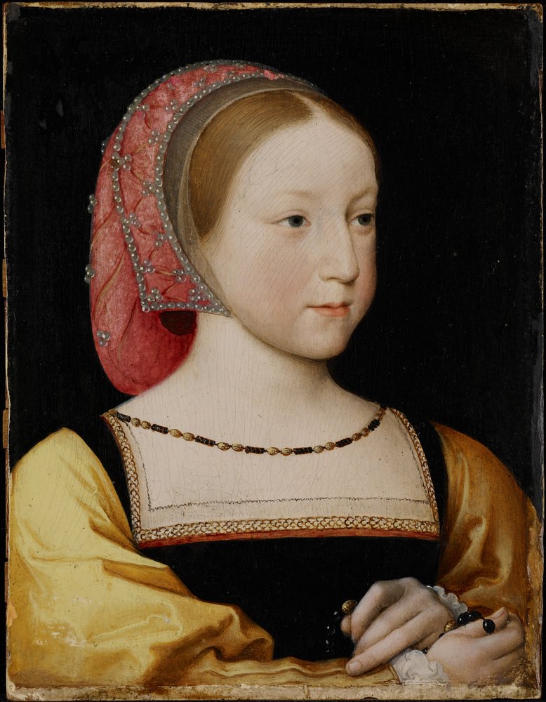 Portræt af Charlotte af Frankrig, ca. 1522 af Jean Clouet