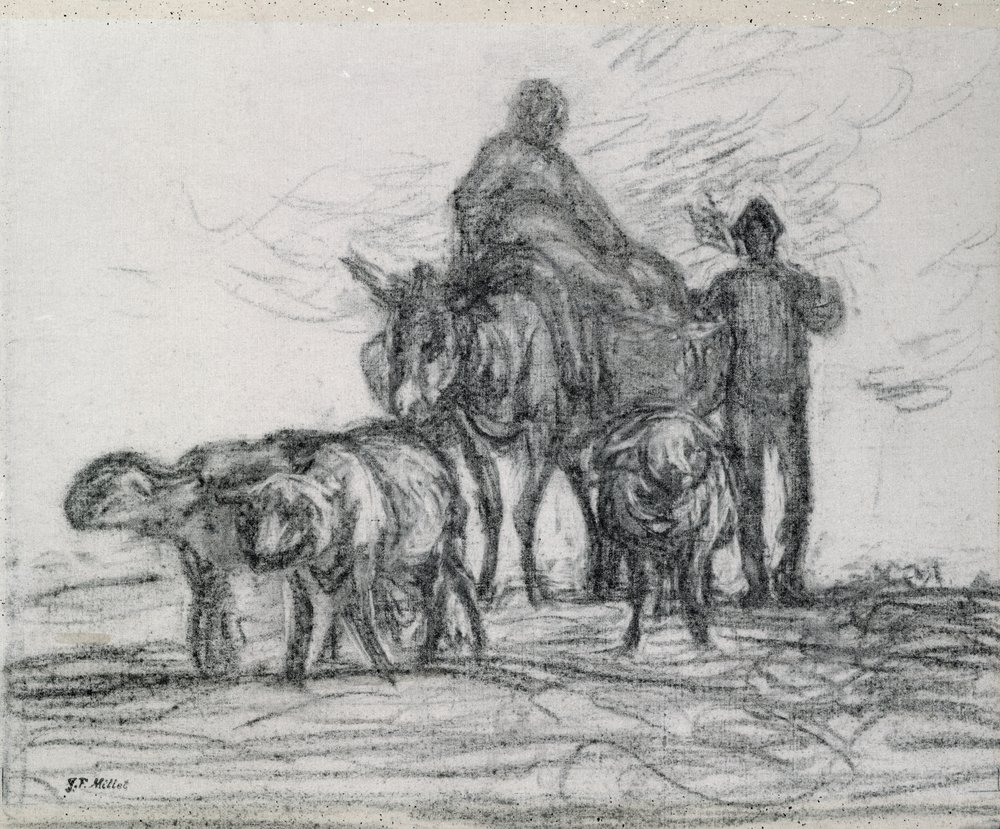 Return from the Fields, 1873 (kul) af Jean-Francois Millet