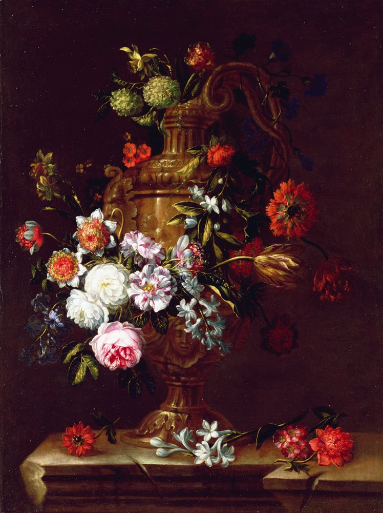 Stilleben med blomster i en urne, 17. århundrede af Jean-Baptiste Monnoyer