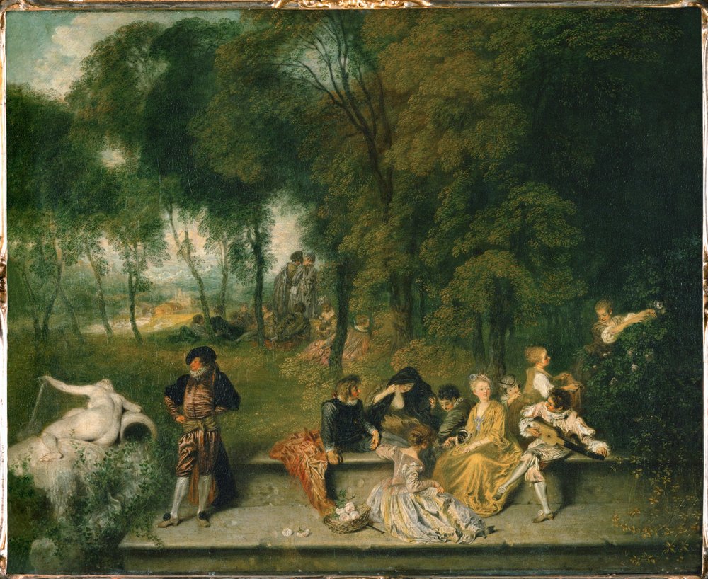 Fest under åben himmel af Jean Antoine Watteau