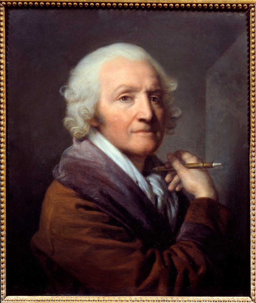 Selvportræt Aldermaleri af Jean Baptiste Greuze (1725-1805) 1804 Søn. 0,52x0,45 m Marseille, Museum of Fine Arts - Selvportræt som gammel mand. Maleri af Jean-Baptiste Greuze (1725-1805) af Jean-Baptiste Greuze