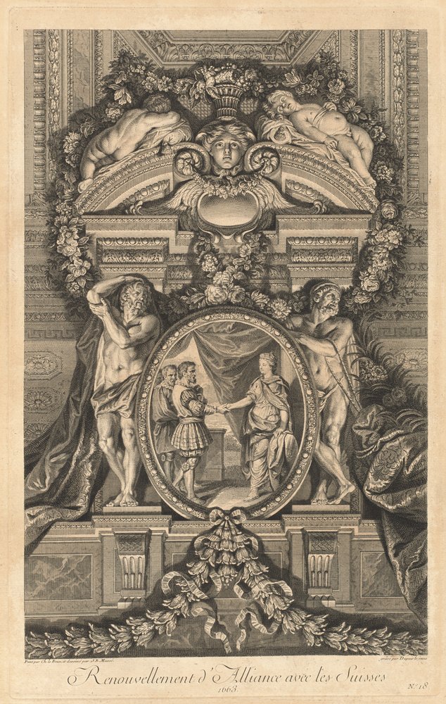 Fornyelse af alliancen med schweizerne 1663 [pl. 18] af Jean Baptiste Masse