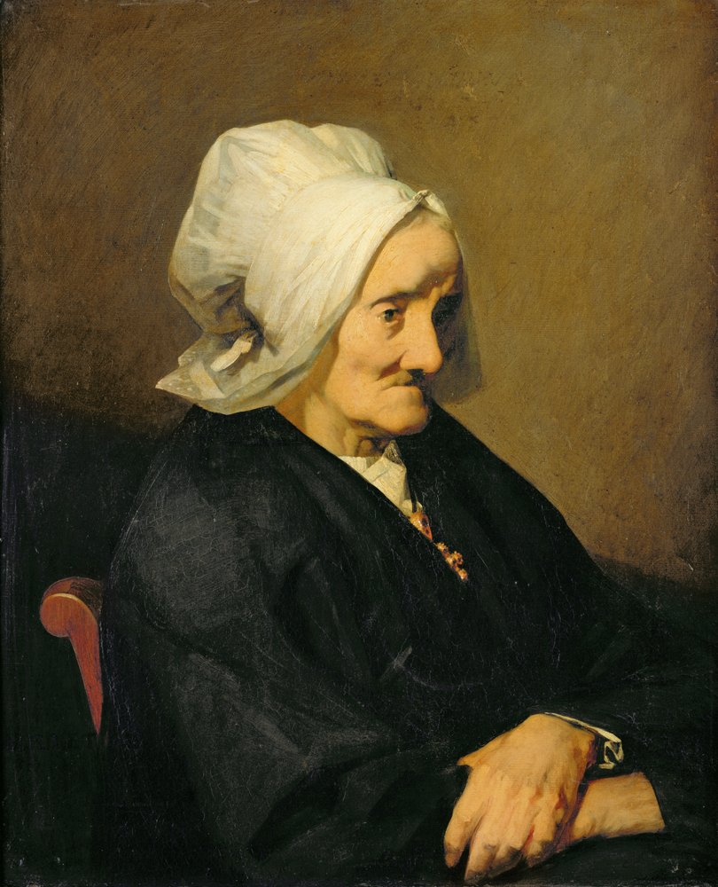 Portræt af enken Roumy af Jean-Francois Millet