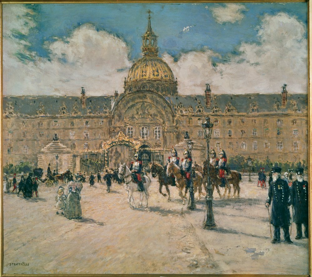 Hotel des Invalides, Paris (maleri på lærred) af Jean Francois Raffaelli