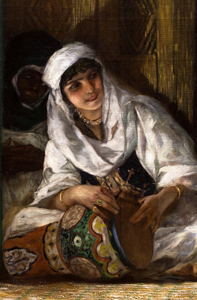 Interiør af et harem i Marokko (detalje) af Jean Joseph Benjamin Constant