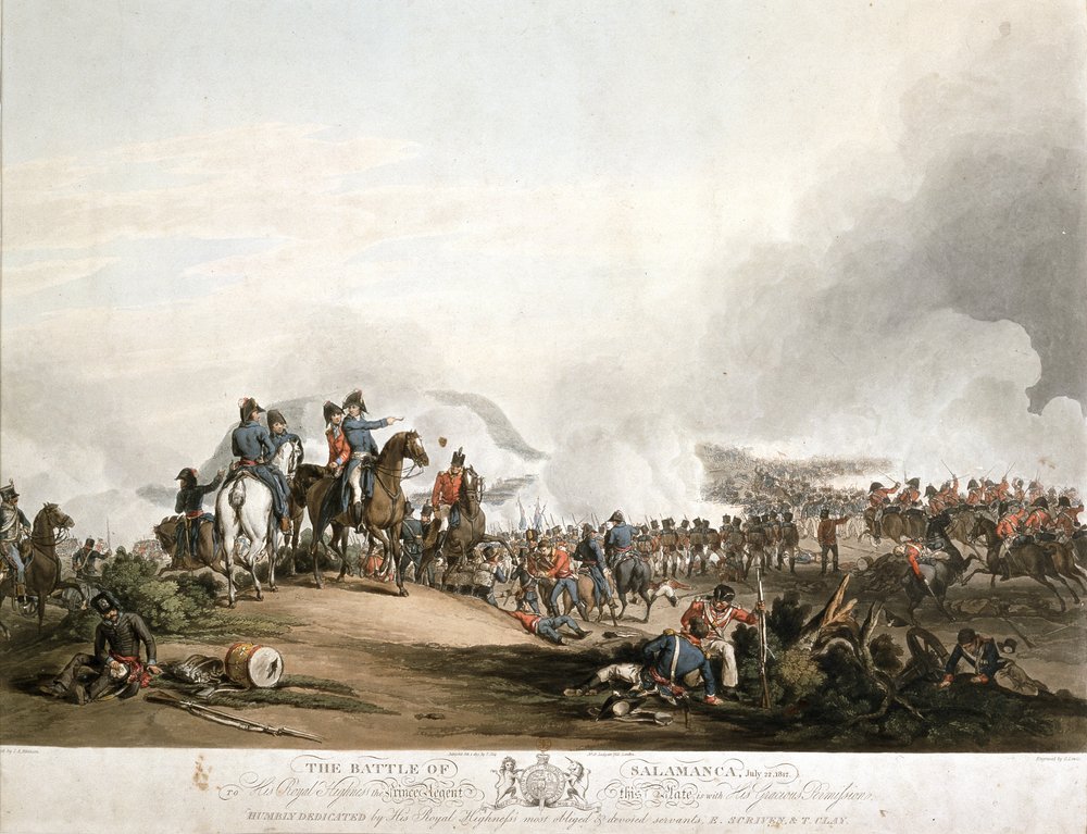 Slaget ved Salamanca den 22. juli 1812, indgraveret af G. Lewis, udgivet 1813 (akvatint) af John Augustus Atkinson