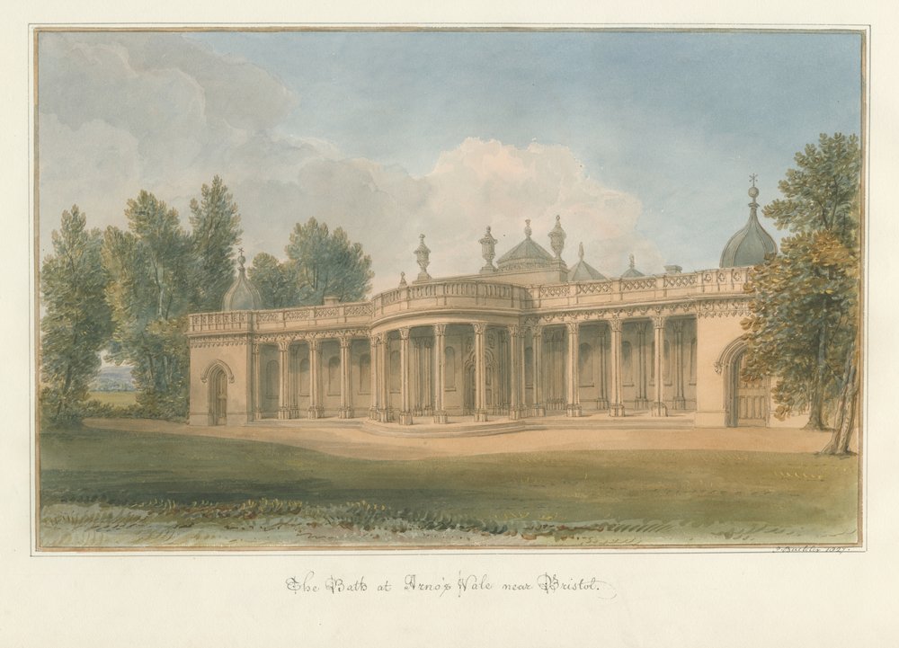 Somerset - Bristol - The Bath at Arno's Vale, 1827 af John Buckler