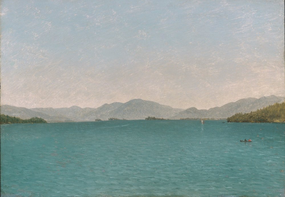 Lake George, frit studie, 1872. af John Frederick Kensett