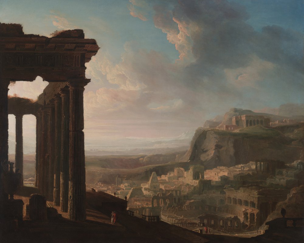 Ruiner af en antik by, ca. 1810-20 af John Martin