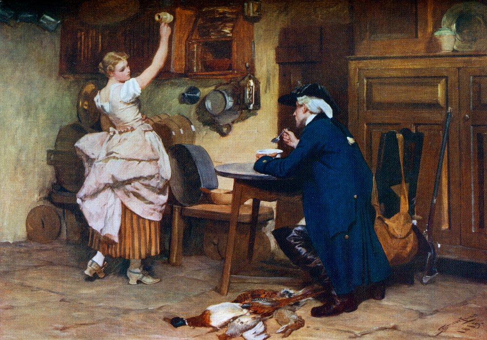 Flirt, 1885, 1912. af John Seymour Lucas