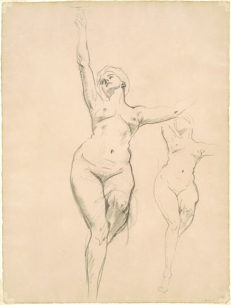 Studier af sejr for "Death and Victory" af John Singer Sargent
