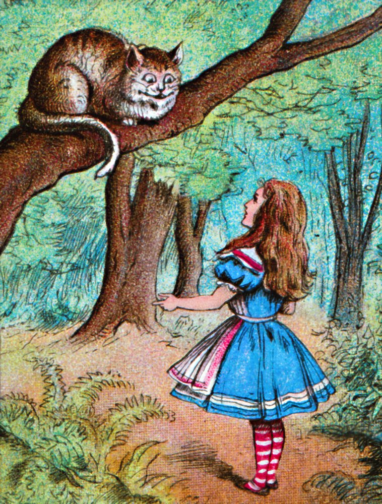 Alice og Cheshire Cat, c1910 af John Tenniel