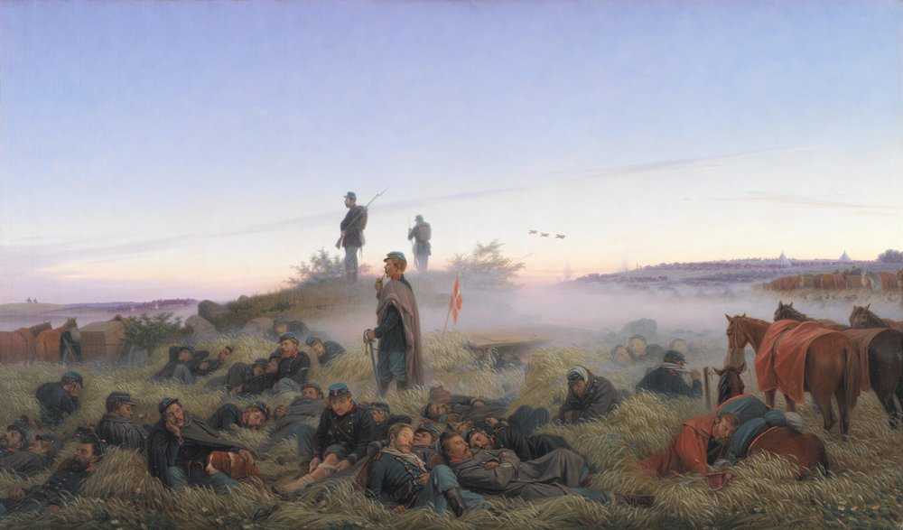 Morgenen efter slaget ved Isted 25. juli 1850 af Jorgen Valentin Sonne