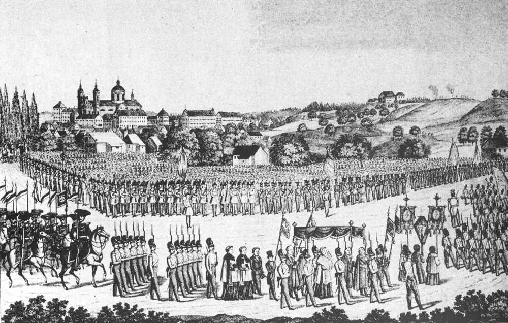 Holy Blood procession i Altdorf-Weingarten, 22. maj 1846 af Joseph Bayer