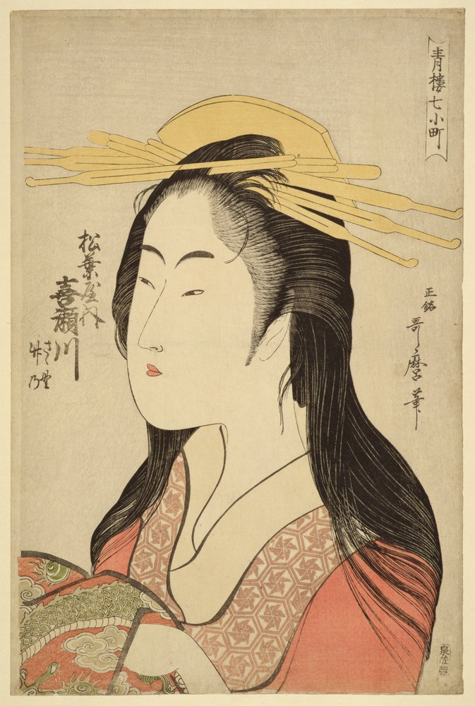 Portræt af Kisegawa af Matsubaya, ca. 1796, (træbloktryk) af Kitagawa Utamaro