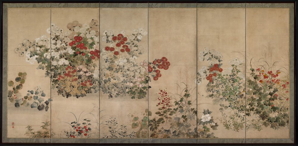 Blomster og Græsser af Kitagawa Sosetsu