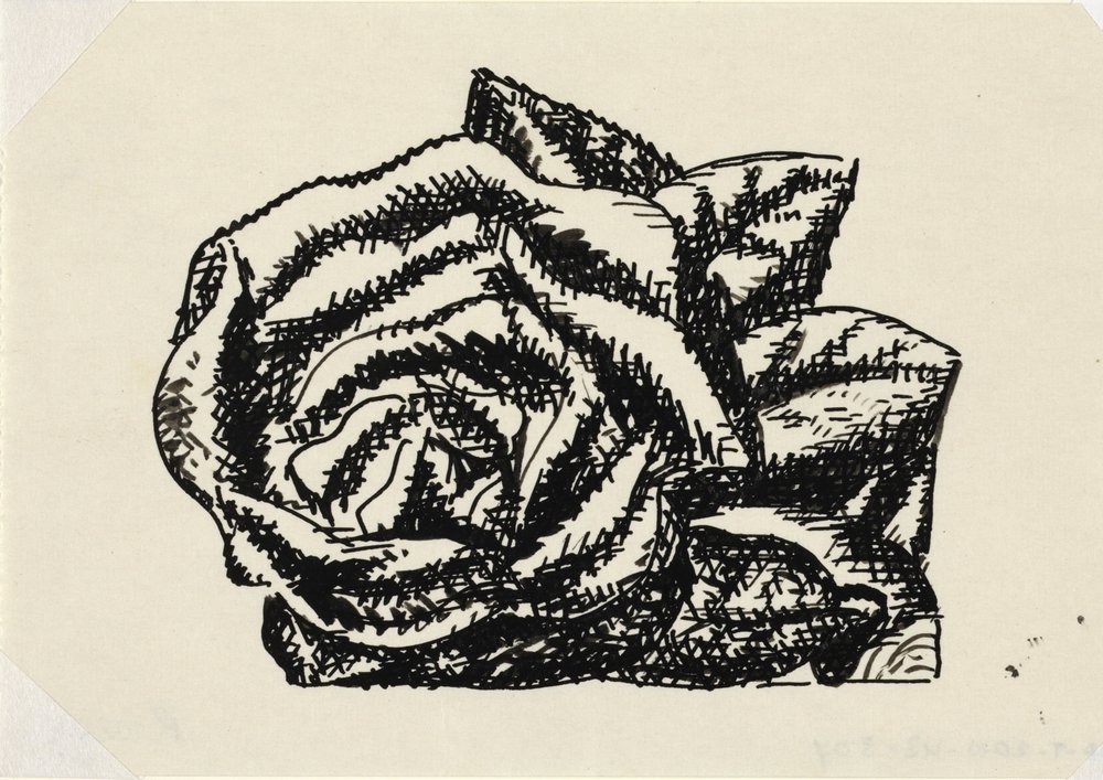 Uden titel (rose) Vignette til Gestels biografi af prof. W. van der Pluym af Leo Gestel