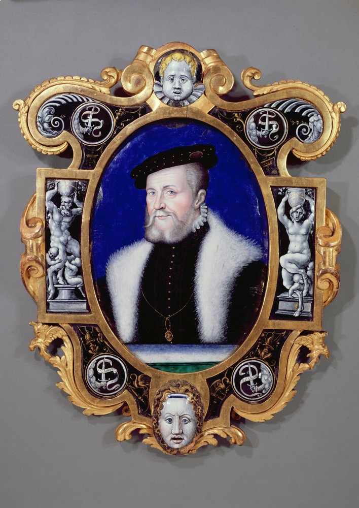 Portræt af Anne, første hertug af Montmorency (1493-1567) 1556 (olie på emalje) af Leonard Limosin
