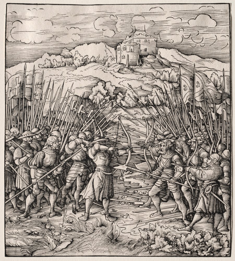 Kampen mod det blå kompagni, 1512-1518. af Leonhard Beck