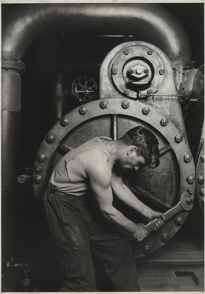 Mekaniker på et kraftværk, 1925 af Lewis Wickes Hine