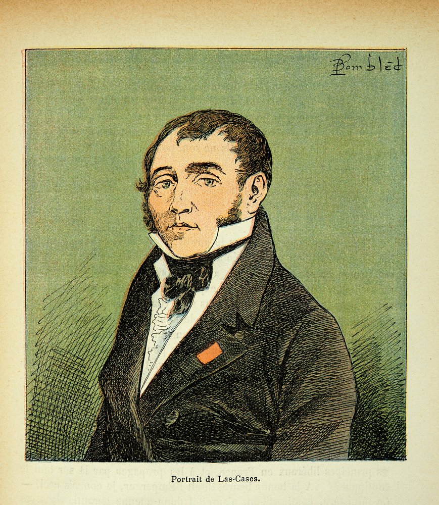 Illustration af den bombede Louis (1862-1927) fra bogen "The memorial se Sainte Helene" af grev Emmanuel de Las Cases (1766-1842): Portræt af Las Cases, privat samling af Louis Charles Bombled