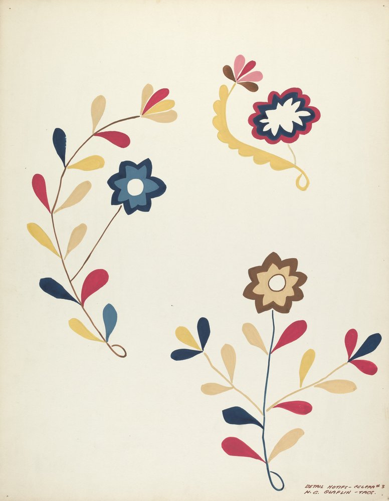 Design fra den foreslåede portefølje af Majel G. Claflin