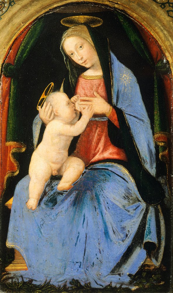 Madonna og barn, af Mariotto Albertinelli (1474-1515) af Mariotto Albertinelli