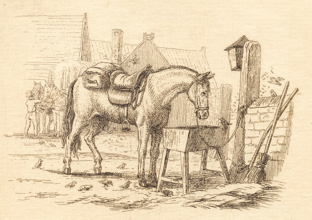 Illustration til "Halvhundrede Fabler for Børn" af Hey af Martinus Rørbye