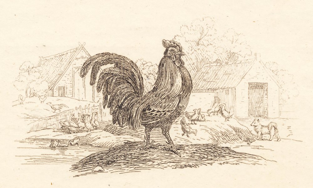 Illustration til "Halvhundrede Fabler for Børn" af Hey af Martinus Rørbye