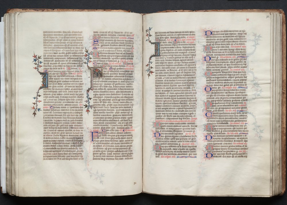 The Gotha Missal: Fol. 73r, Tekst, ca. 1375. af Master of the Boqueteaux