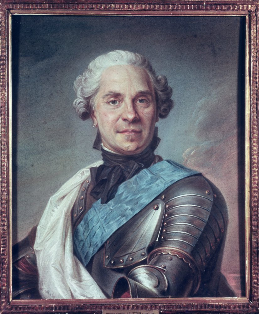 Marskal Maurice de Saxe (1696-1750) (pastel på papir) af Maurice-Quentin de La Tour