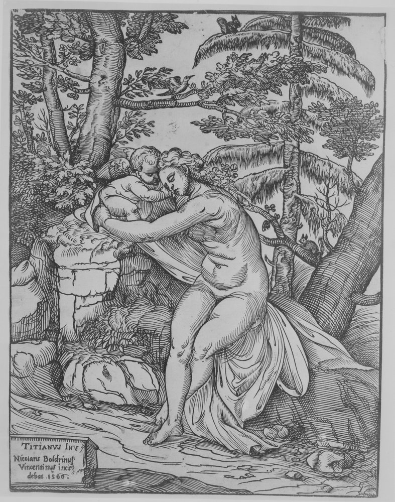 Venus og Amor, 1566., 1566. af Nicolò Boldrini