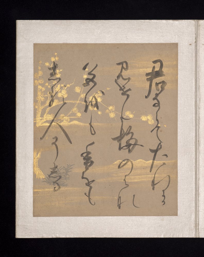 Album med japanske og kinesiske digte til at synge, begyndelsen af det 17. århundrede (album med 36 blade; hvert på guld-, sølv- eller farvet dekoreret papir) af Nobutada Konoe